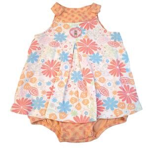 Carter’s Baby Girls Romper Dress 24M Floral Tropical Teddy One Piece Outfit